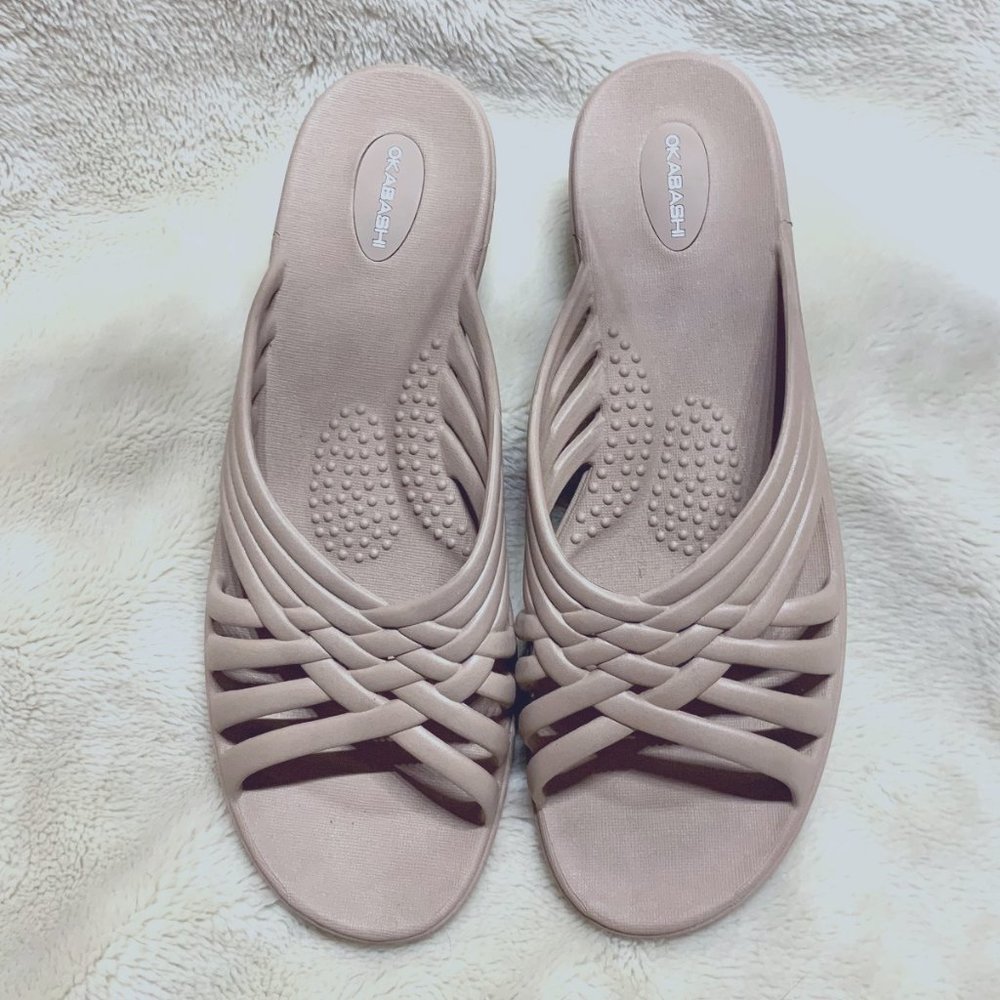 Okabashi orthopedic slipper sandals beige L. - Picture 2 of 6